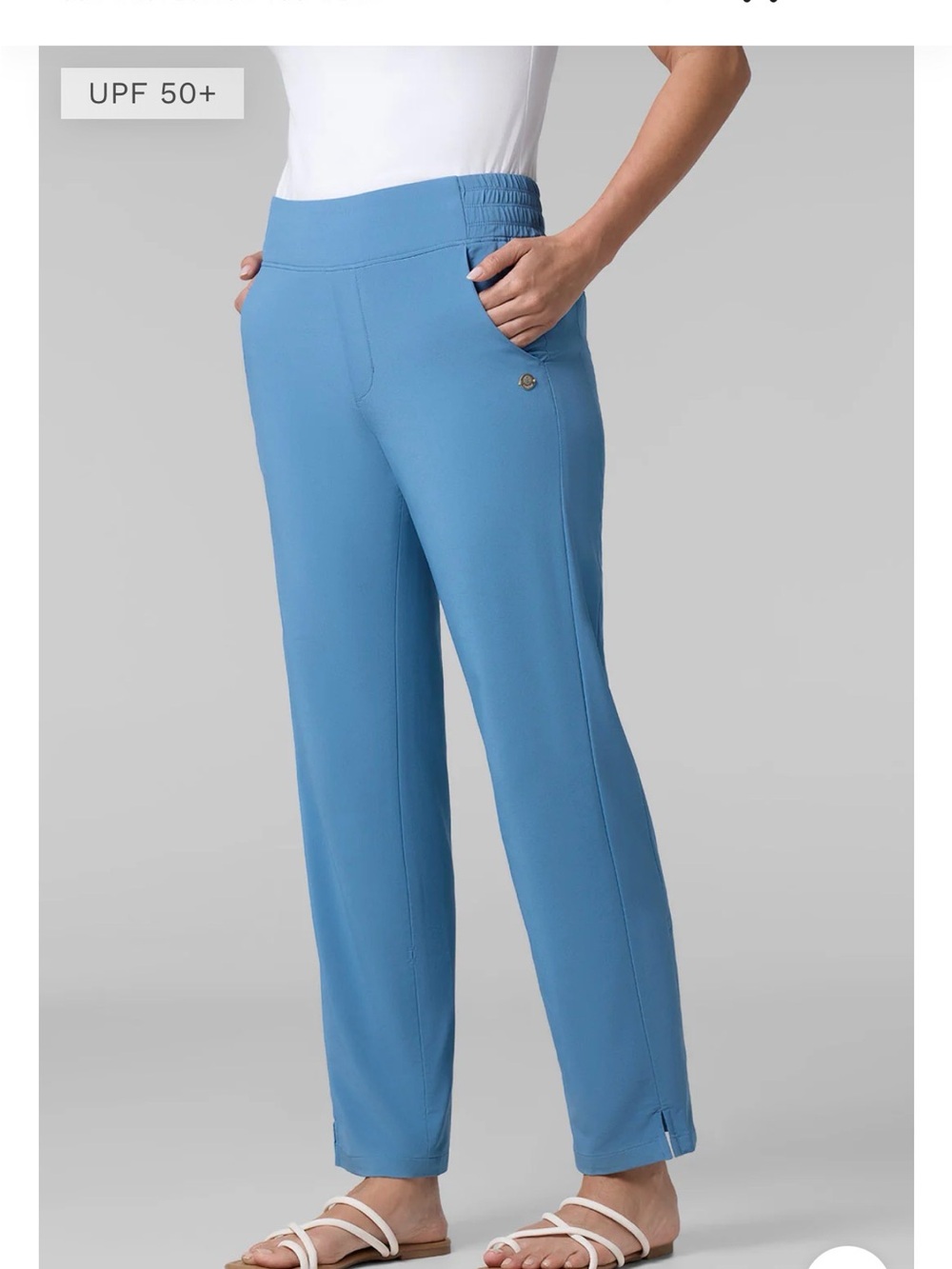 PELLARO Travel Pants in Dusty Blue